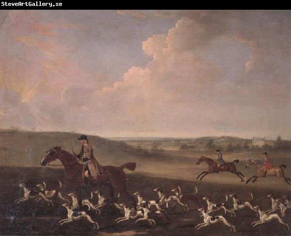 James Seymour A Huntsman and Hounds Near a Country House